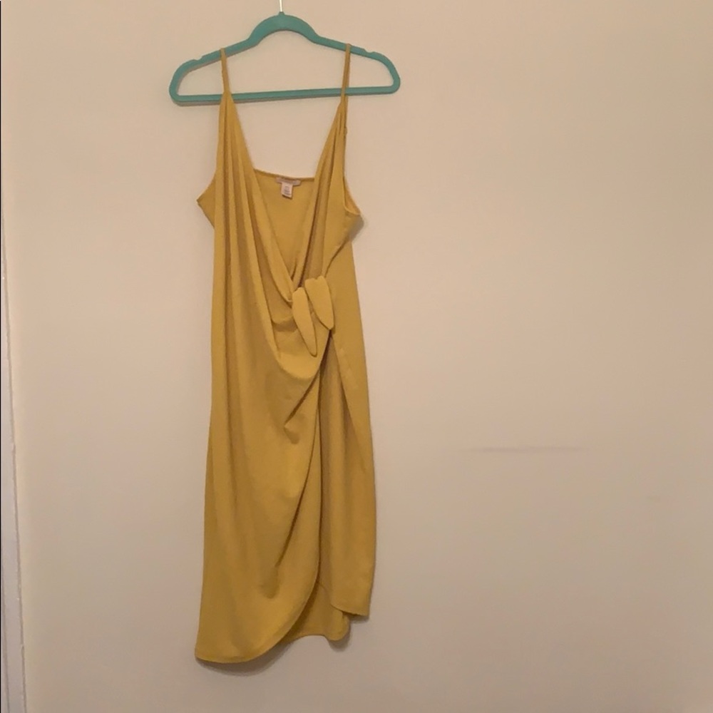 Golden Wrap Dress